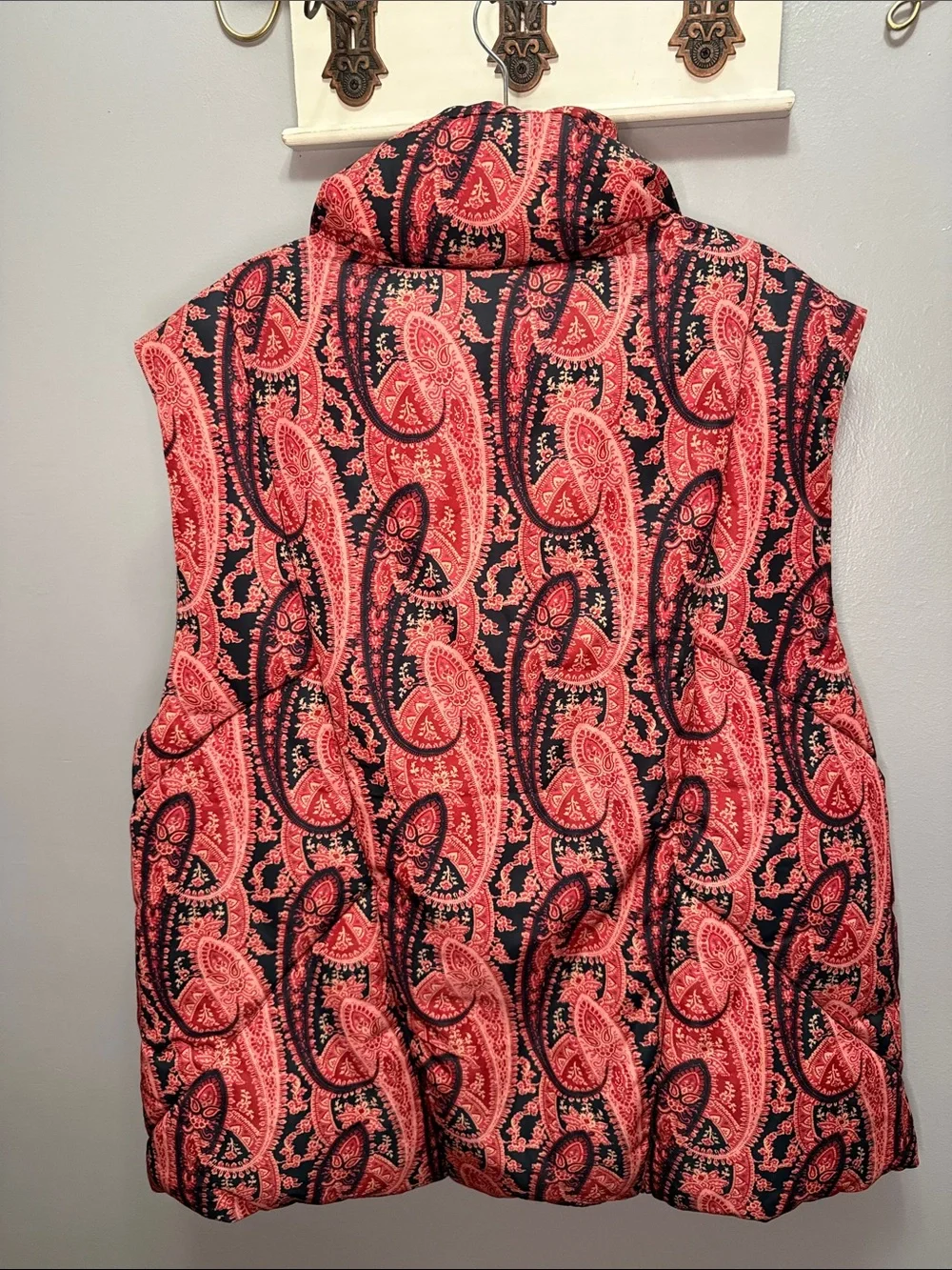 NWOT Oversized Free People Flora Paisley Puffer Vest Small
